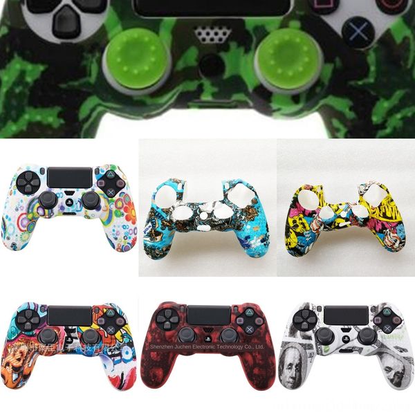 

rfoke черный новый красный мягкий силиконовый резиновый нескользящий гель кожа чехол чехол для ps4 контроллер синий