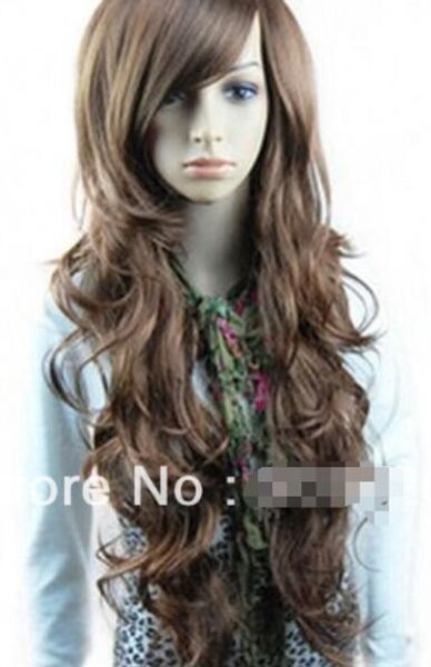 Fashion Ladies Long Wavy Curly Loose F Ull Hair Cosplay Party Wigs