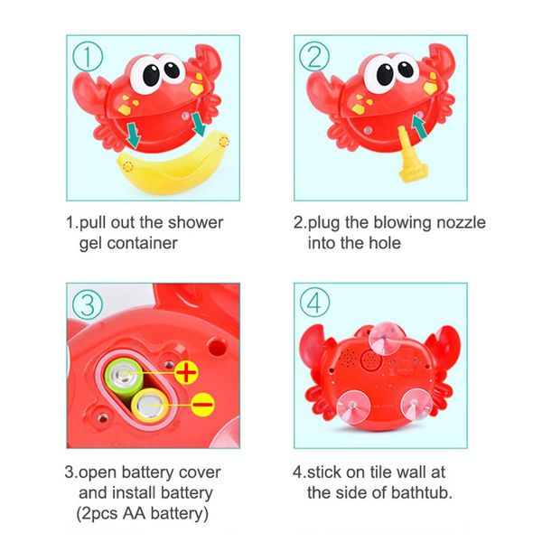 

outdoor bubble frog&crabs baby bath toy bubble maker swimming bathtub soap machine toys for children with music water toy