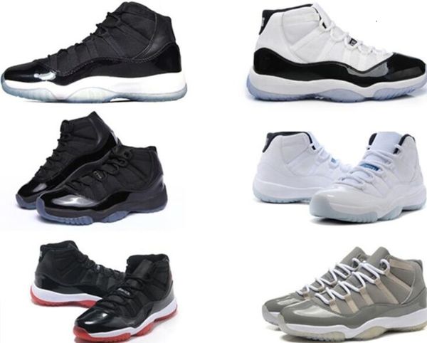 

new 11 bred concord space jam legend gamma blue 11s mens basketball shoes sneakers chicago gym red sports shoes 26 45