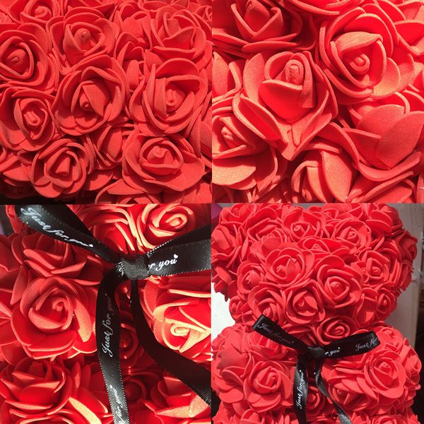 

rose day decoration decor red teddy wedding artificial rose flower bear gift christmas gifts women valentines valentines gift 25cm erstn