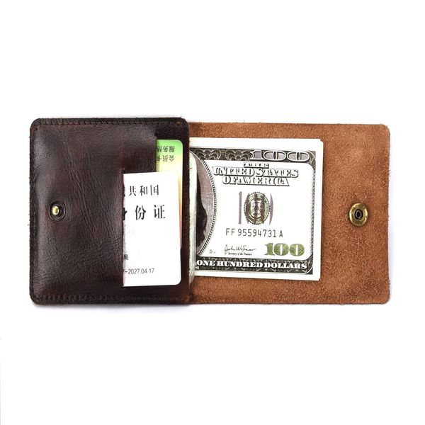 

genuine leather wallet man handmade men wallets cow genuine leather brown short wallet men with card holder, Red;black