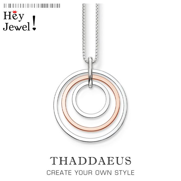 

necklace circles, brand new ts link chain 925 stering silver fashion jewelry thomas style bijoux gift for women friend