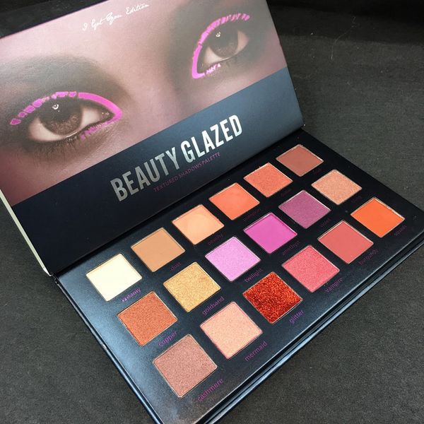 

beauty glazed make up 18 colors eyeshadow palette matte diamond glitter makeup eye shadow in one palette eyeshadow pallete