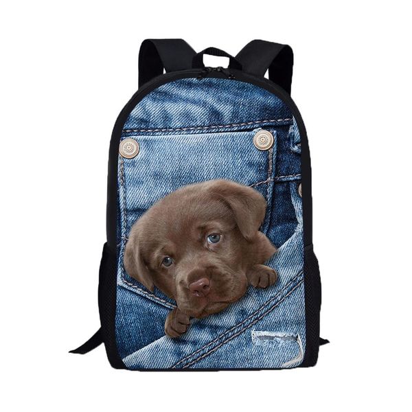 

3d animal print cat dog backpack student school college shoulder bags student school college shoulder bags#40