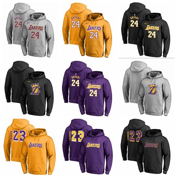 

men 19/20 los angeles lakers 8 kobe bryant 24 kobe bryant city edition vancouver1 nba hoodie, Black