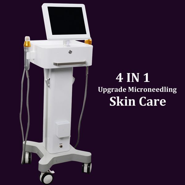 Fractional RF Microneedle Face Care Gold Micro Needle Skin Roller Trattamento per la rimozione delle smagliature della cicatrice dell'acne Macchina professionale per salone di bellezza