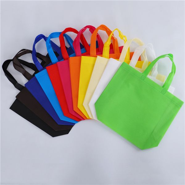 

Reusable Shopping Bag Candy Color Non-Woven Fabric Bags Folding Shopping Bag For promotion/Gift/shoes/Chrismas Grocery Bags Shop