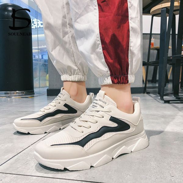 

men's sneakers mesh breathable lace-up running shoes for man boy's outdoor sports shoes non-slip walking male s-910