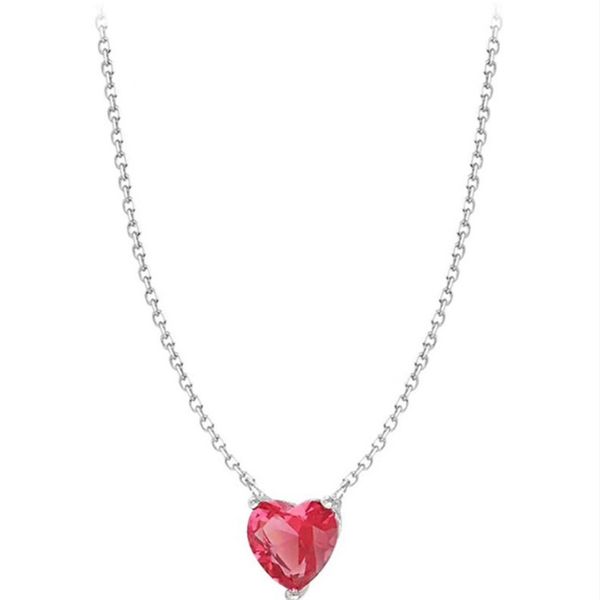 

love heart charm pendant necklace women's valentine fashion jewelry, Silver
