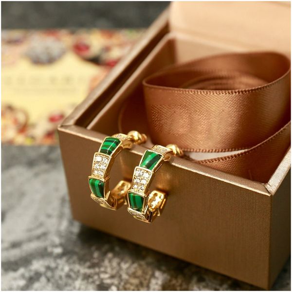 

золото цвет обруча серьги для женщин золотой круг серьги 2020punk змея ювелирные подарки роскошная ювелирные серьги женские с коробкой, White