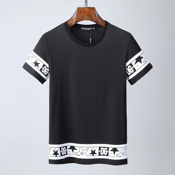 

luxury men's designer t-shirt hip-hop men's designer high-quality print t-shirt men's ladies summer short-sleeved t-shirt bla, Gray