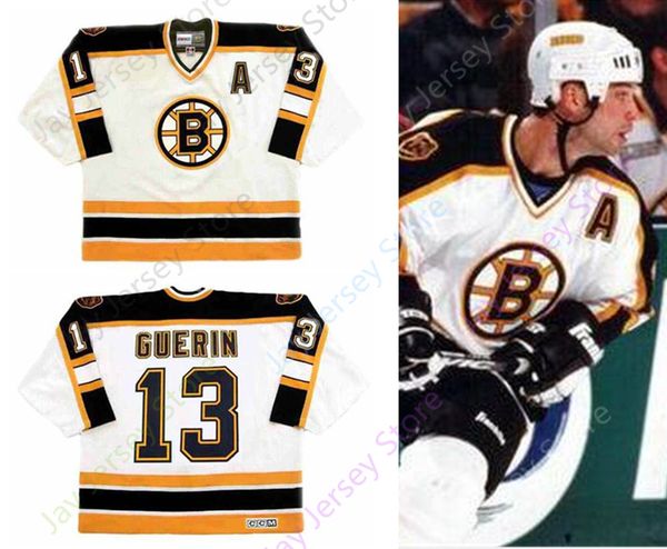 

Custom BILL GUERIN Boston Bruins 2001 Home CCM Throwback Hockey Jersey