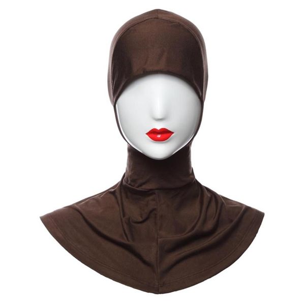 

muslim plain elasticity cotton hijab hat neck cover islamic hijab muslim fashion, Red