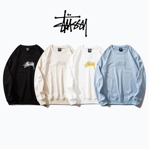 

sweatshirt men and women korean version simple cotton logo printing sweatshirt round neck wild fashion pullover new style, Black