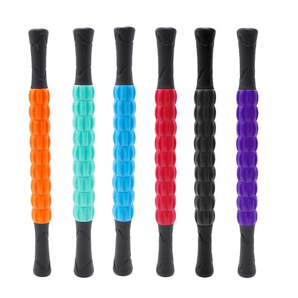 

9 spiky yoga massage stick point stick portable workout muscle roller fitness equipment tool yoga roller muscle physical therapy