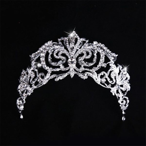 

europe style rhienstones wedding bride tiara crown alloy hair accessories jewelry silver plated tiara headband my130, Golden;white
