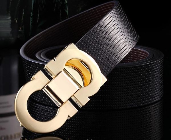 

2018 new fashion mens business belts luxury ceinture automatic buckle genuine leather belts for men waist belt ing, Black;brown