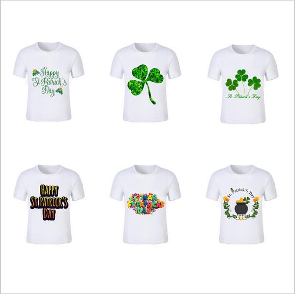 

baby clothes st. patrick's day t-shirt kids short sleeve shirts fashion print casual tees letter undershirts cotton summer 4491, Blue