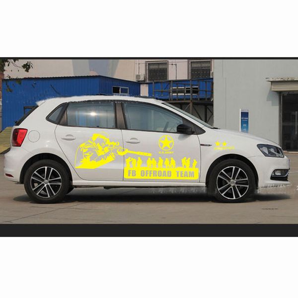 

car world war brothers modified body car suv sticker