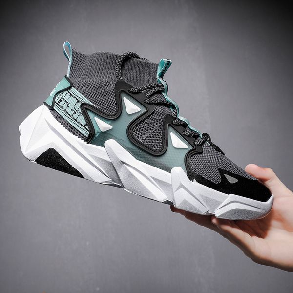 

high mens chunky sneakers breathable mesh lightweight running shoes men platform sneaker shoes chaussure homme