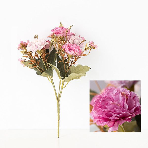 

handmade artificial carnation flower bouquet mother's day gift table decoration