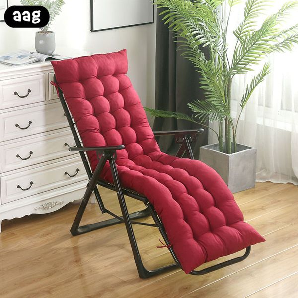 

solid soft garden sun lounger recliner chair cushion thicken foldable rocking chair cushion long couch seat pads