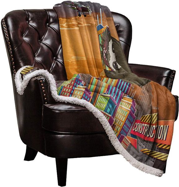 

двойной lamb кашемир одеяло диван зимний супер теплый ленивцы самолет throw одеяла для офиса покрывало