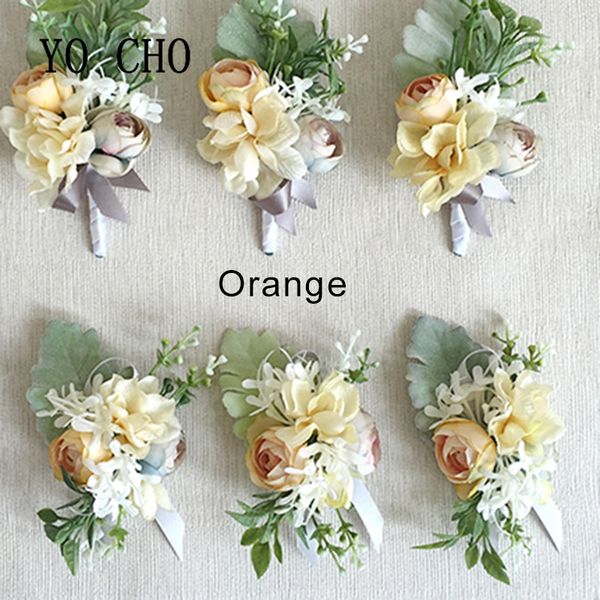 

yo cho handmade wrist corsage flower hydrangea rose man boutonniere flower accessories for dresses wedding prom party