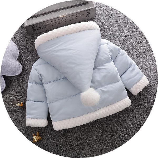 

2019 winter new children's cotton coat, Blue;gray
