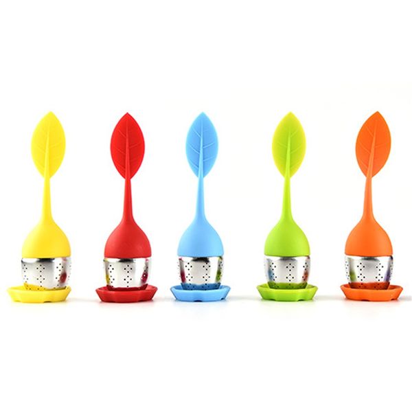

чай infuser форма листа фильтр для специй для дома и офиса food grade силиконовые ручки рафинированное и практичный чайное ситечко