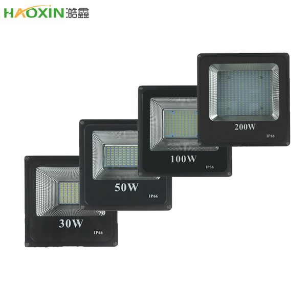 

haoxin led flood light 30w 50w 100w 150w 200w ac85-265v waterproof ip66 spotlight outdoor garden lamp led floodlight lighting