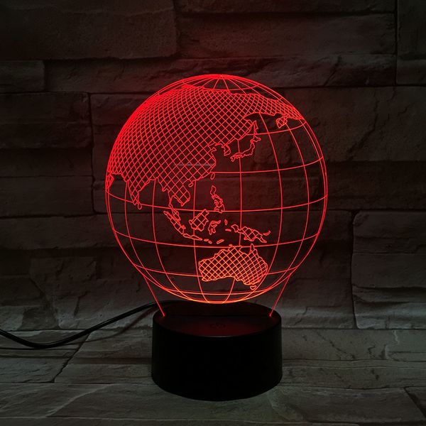 

3d lamp tellurion the earth australia awesome gift for children 7 color with remote for holiday decoration led night light lamp
