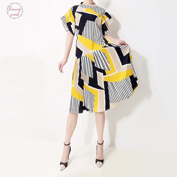 

new 2019 korean style women summer sundress yellow striped printed female midi casual party club dresses robe femme 5013, Black;gray