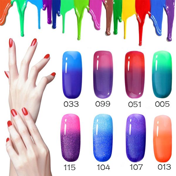 

heat cold lucky thermo nail gel polish change color temperature uv nail gel polish thermal uv varnish long lasting