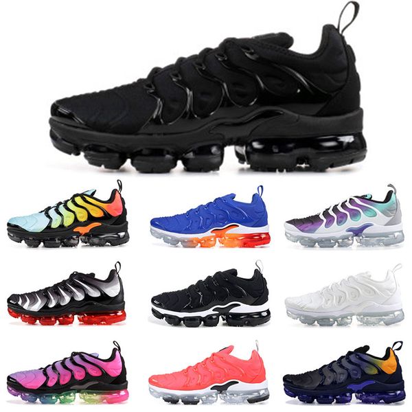

vapormax tn plus mens running shoes triple black white cool grey olympic regency purple cargo khaki betrue anthracite sports sneaker, White;red
