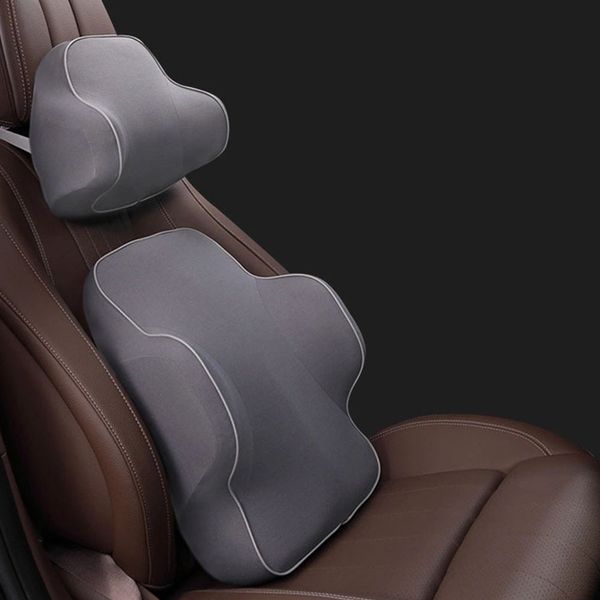 

car headrest set neck pillow interior cushion ergonomic support washable cover memory foam accessories lumbar pillow universal