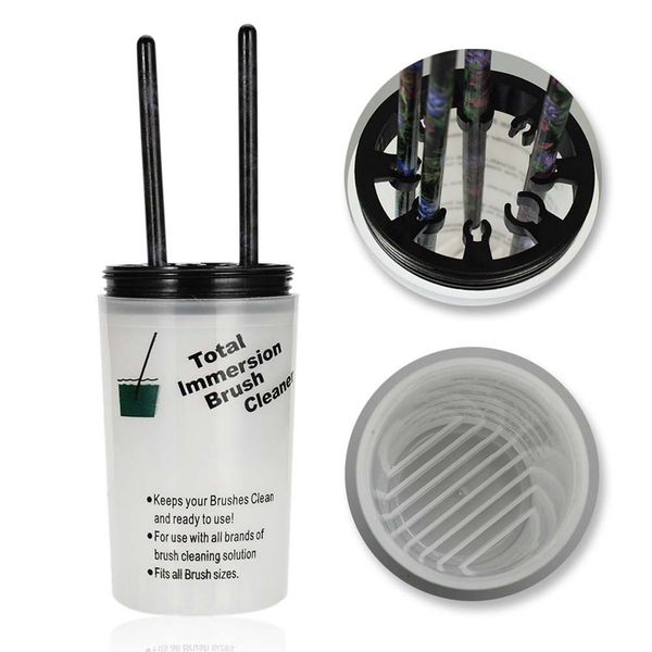 

nail art pen brush cleaner holder remover makeup brushes cleaning cup container v9-drop