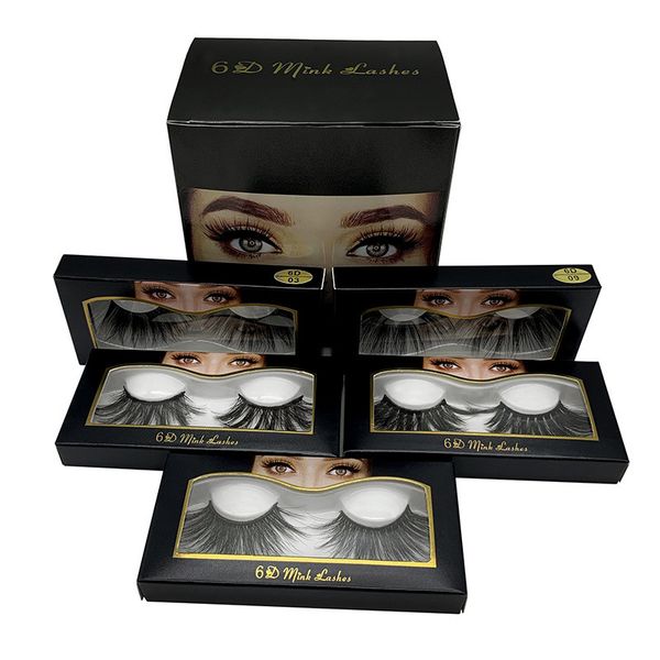 25mm 6D Nerz Wimpern Curl Falsche Wimpern Dicke Handgemachte Vollstreifen Gefälschte Wimpern Schönheit Make-Up Wimpern Extensions