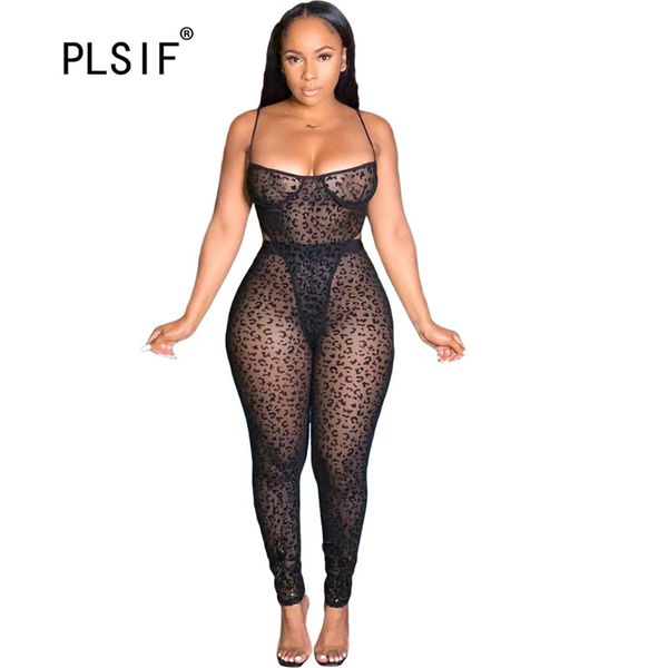 

leopard print see-through women's clothes spaghetti strap bodysuits + leggings 2 piece set beach sports set, White
