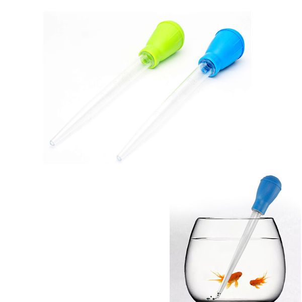 

2pcs 50ml 46cm manual fish tank dropper pipette waste cleaner fish feeding