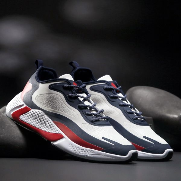 

new arrival 2020 fashion trend running shoes men luxury leather sneakers chaussure homme sport trainers shoes large size 39-46, Black