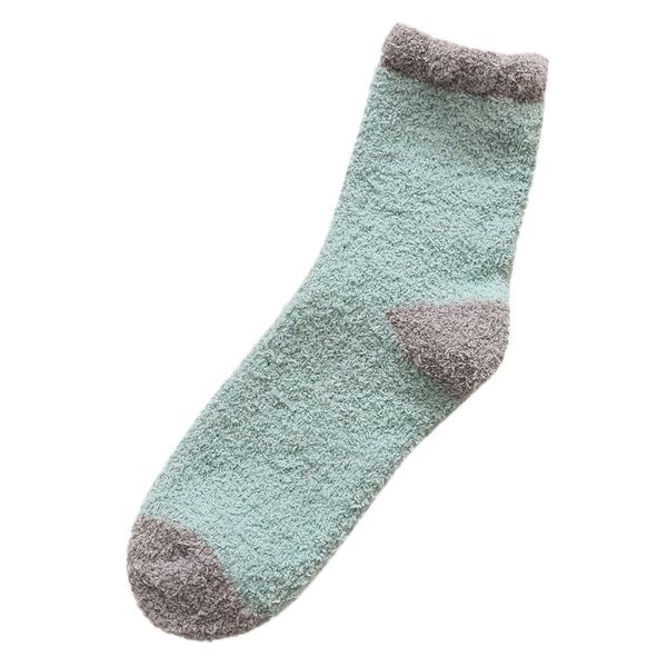 

fashion short socks women causal winter warm coral fleece splice socks 5 pairs set solid chausettes femme hiver, Black;white