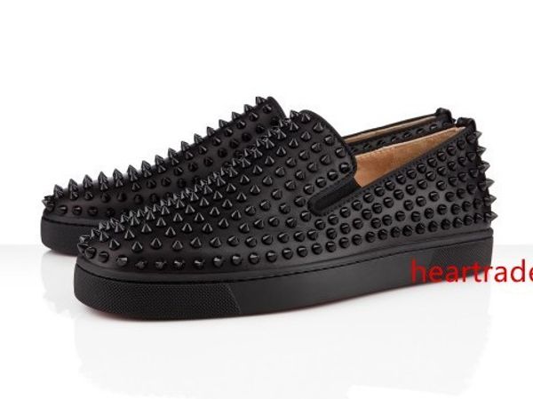 

designs fashion spike loafer dress shoes sneaker luxury party wedding shoes genuine leather spikes lace-up casual shoes