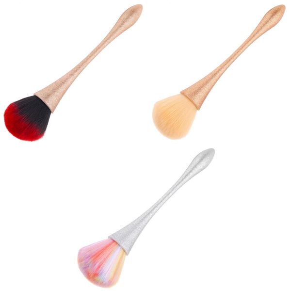 

3pcs nail art dust remover powder brush cleaner for acrylic & uv nail gel