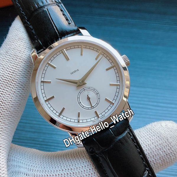 

лучшая версия new traditionnelle 82172 / 000g-9383 cal.1400 автоматические мужские часы белый циферблат стальной корпус кожаный ремешок часы, Slivery;brown