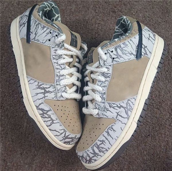 

2020 new authentic travis scotts x sb dunk low 2.0 sample beige elephant mens women running sneakers skate casual shoes with original box