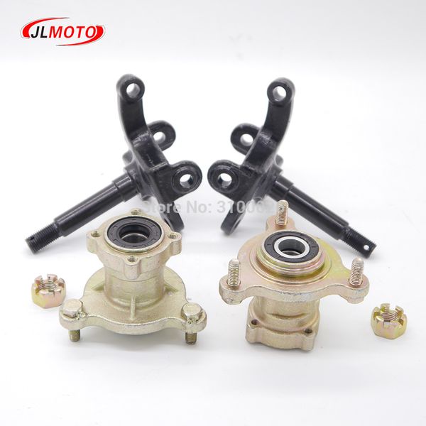 

1set 3 stud steering strut knuckle spindles with brake disc wheel hub fit for 49cc 110cc electric atv utv golf buggy bike parts