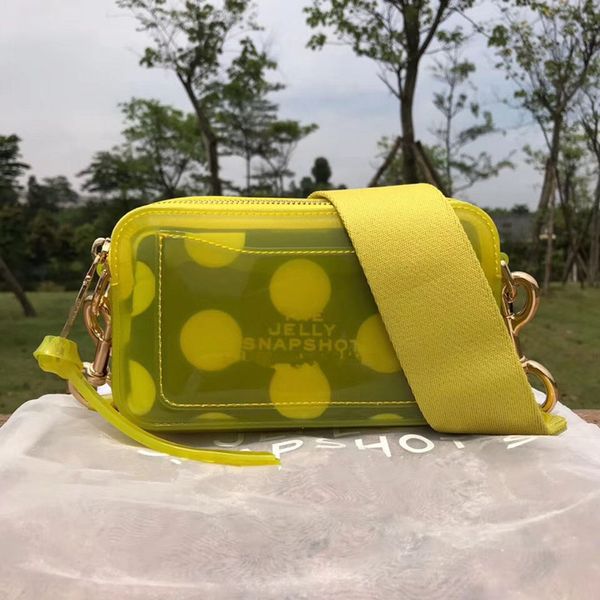 

2020 high-end designer brand women's small shoulder bag jelly colorful wide zipper mini square bag portable women's messenger bag