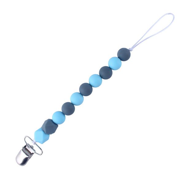 

baby teething pacifier chain clips with silicone beads nipples holder chew toys baby shower gift infant newborn teethers
